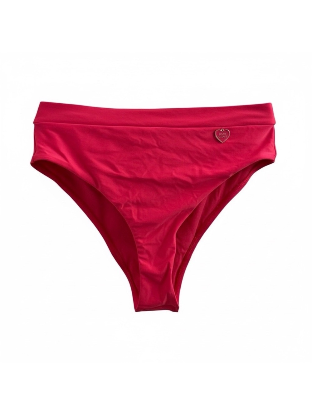 Body Glove | Hot Pink High-Waisted Bikini Bottoms With Heart Charm NWOT